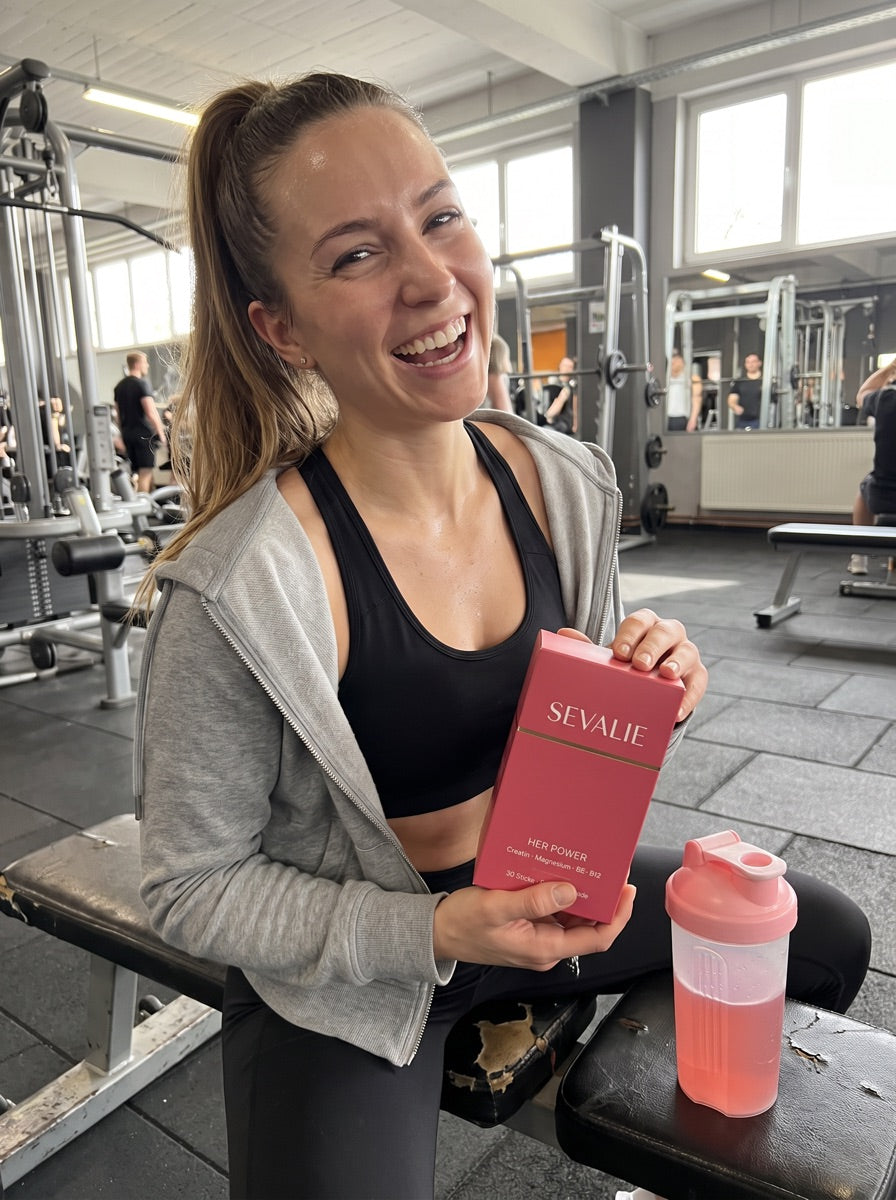 Frau im Gym mit Her Power