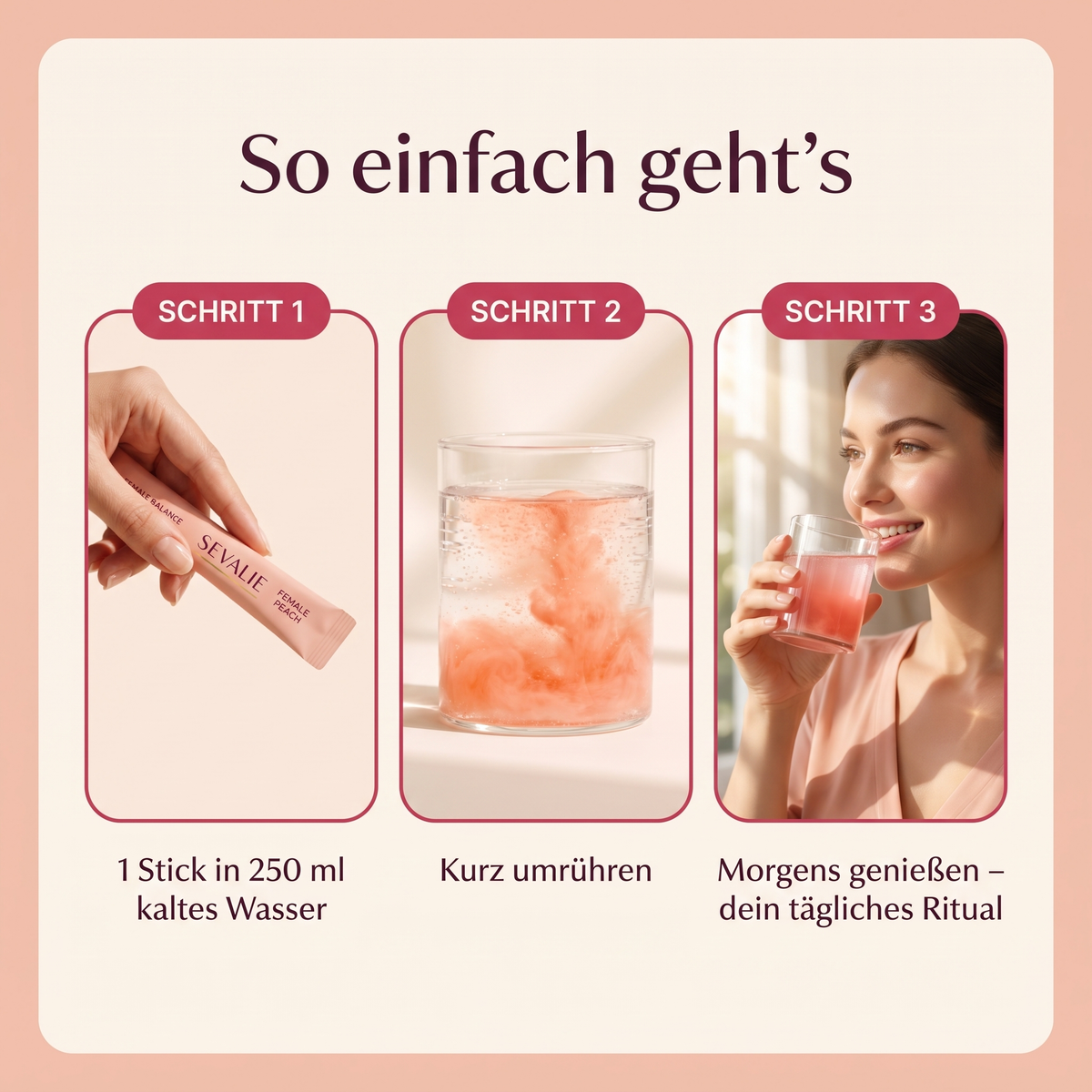 So einfach geht's – Female Balance in 3 Schritten