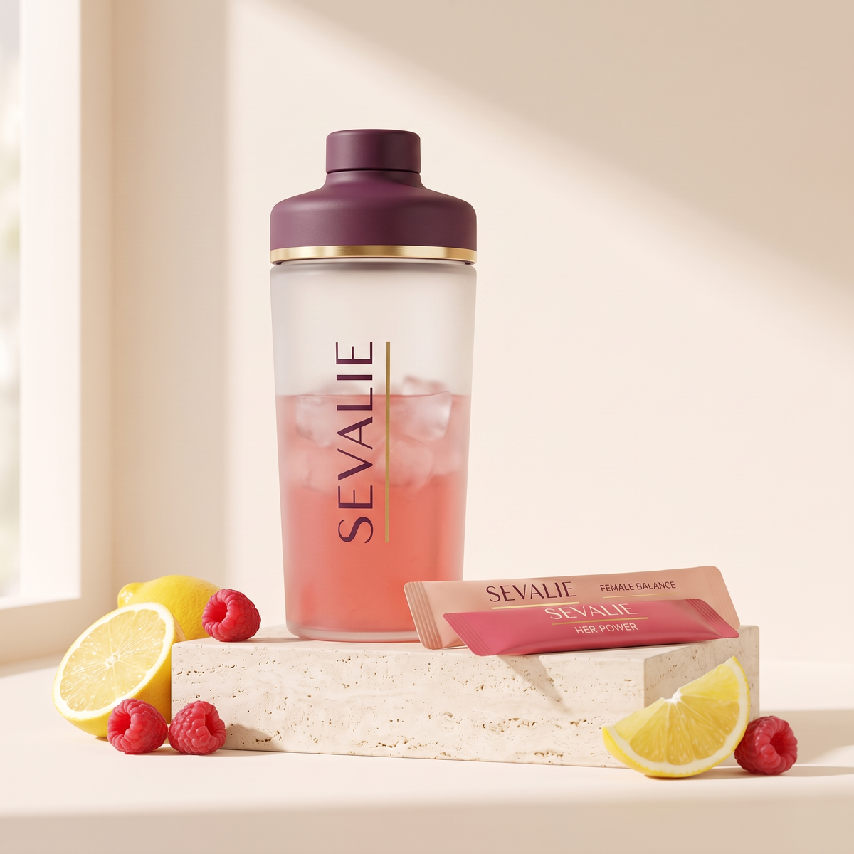 Sevalie Shaker 500 ml mit Pink Lemonade